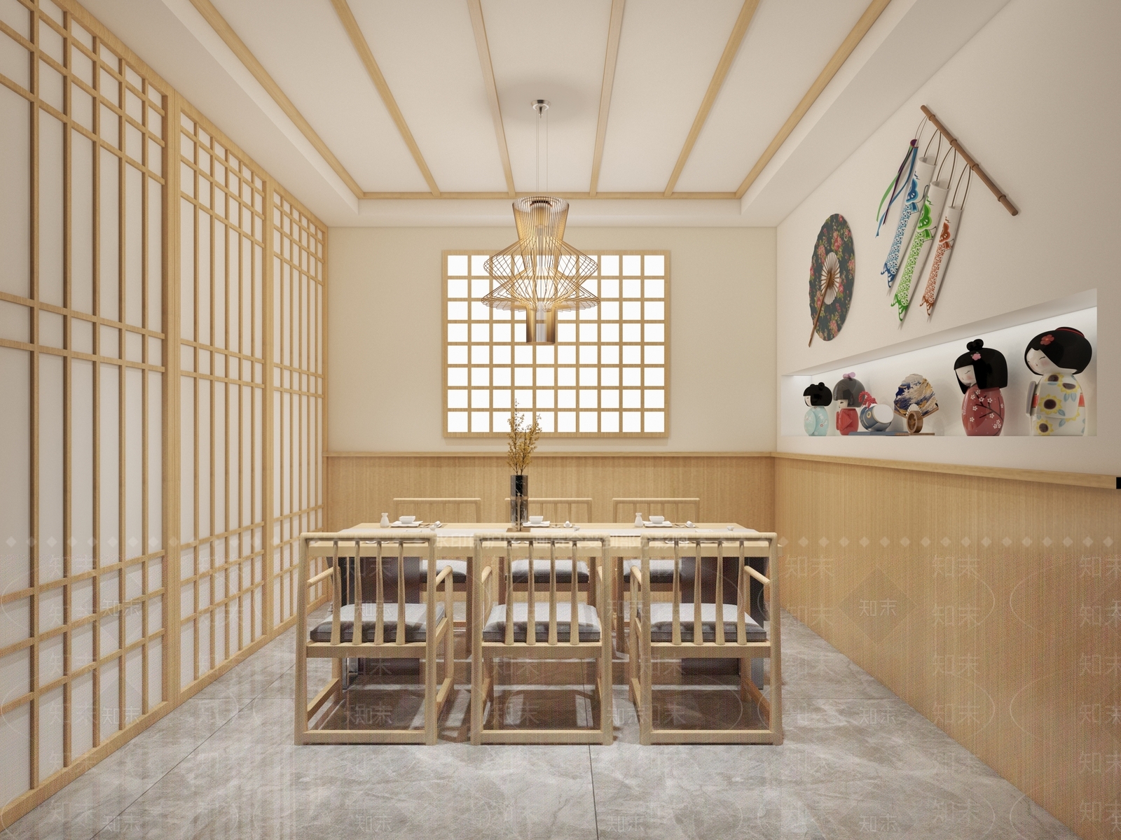 日式餐厅包厢3D模型下载【ID:1117532915】