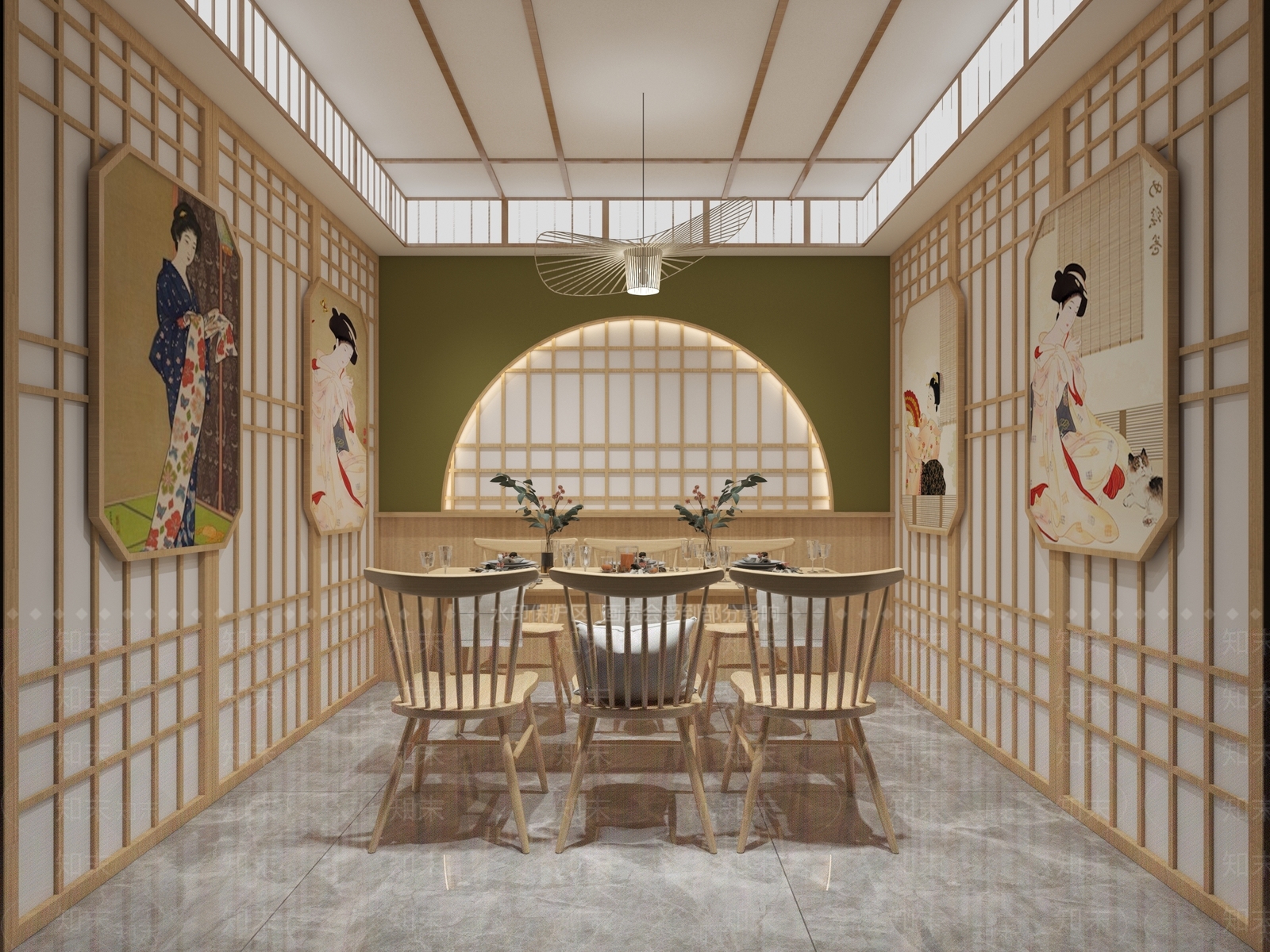 日式餐厅包厢3D模型下载【ID:1117533027】