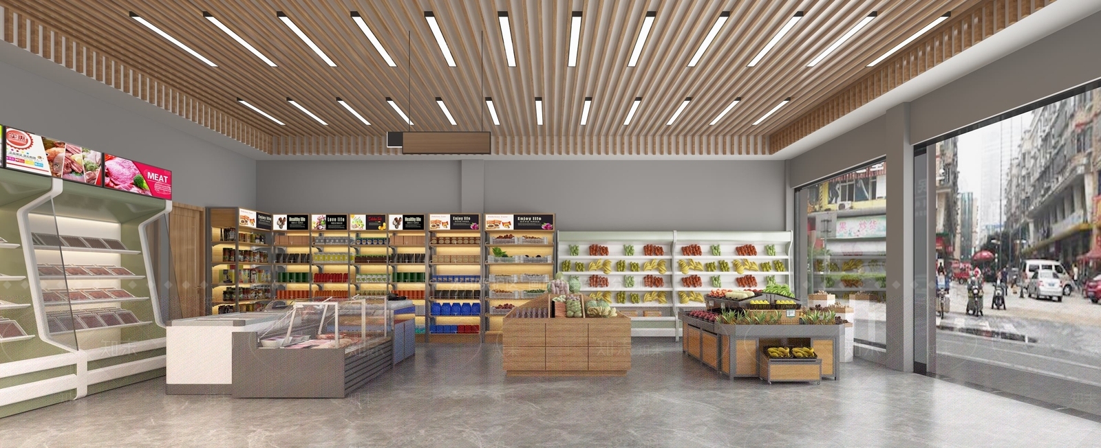 现代水果店3D模型下载【ID:1117534781】