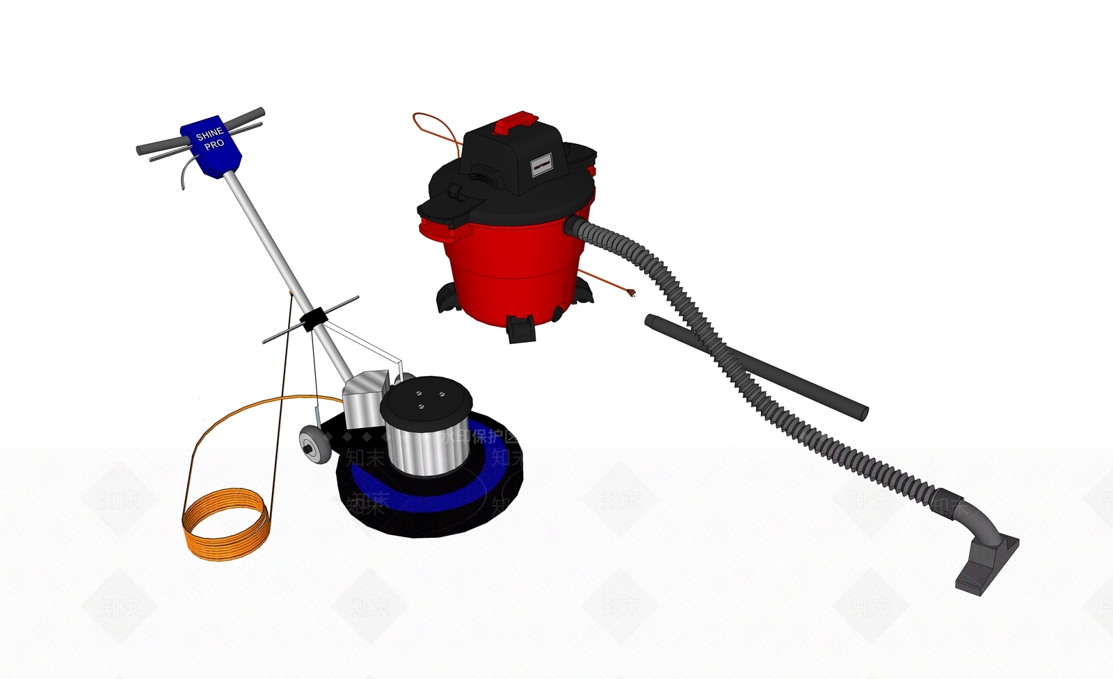 现代吸尘器SU模型下载【ID:1117537071】