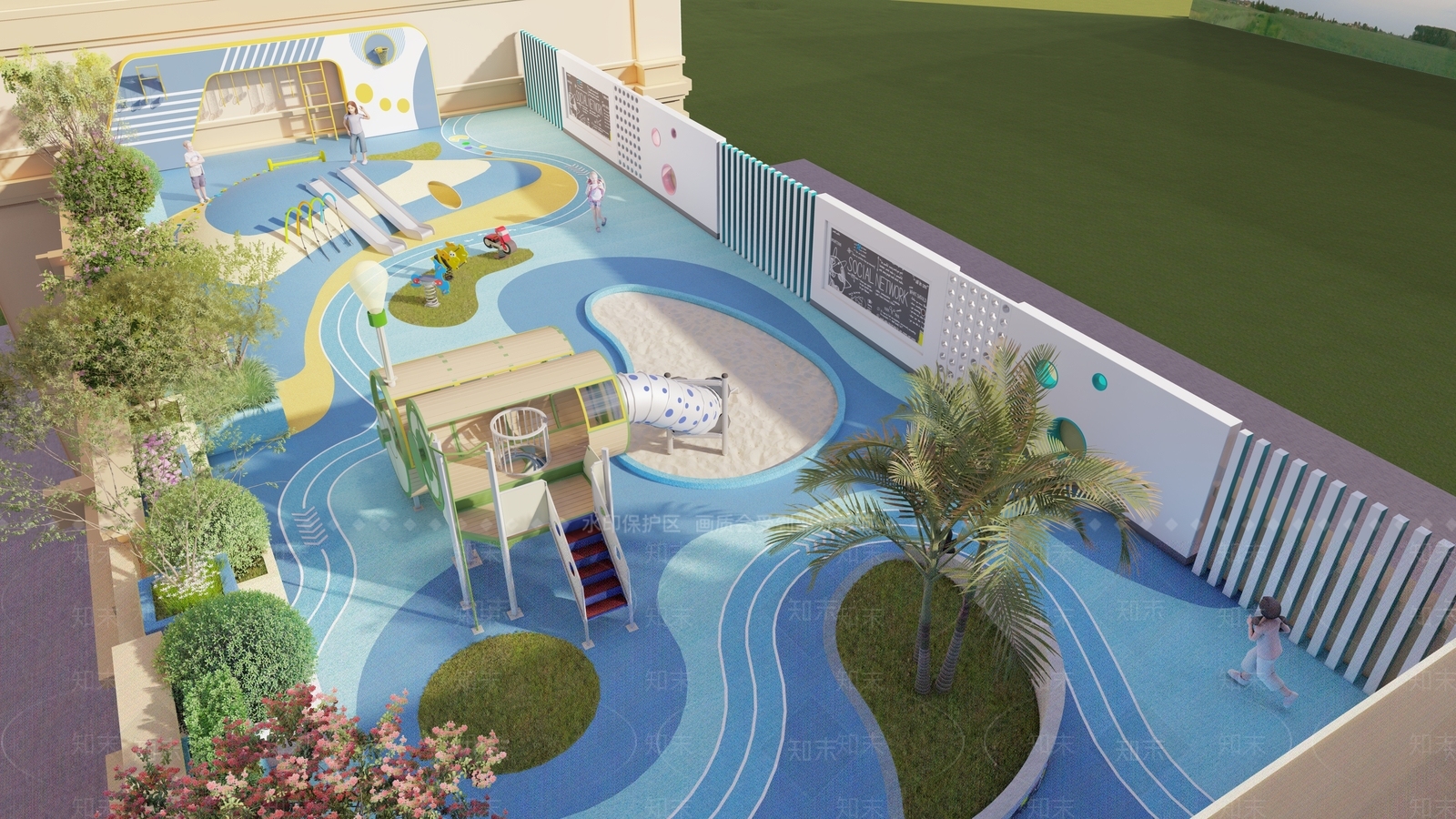 现代儿童游乐区SU模型下载【ID:1117687478】