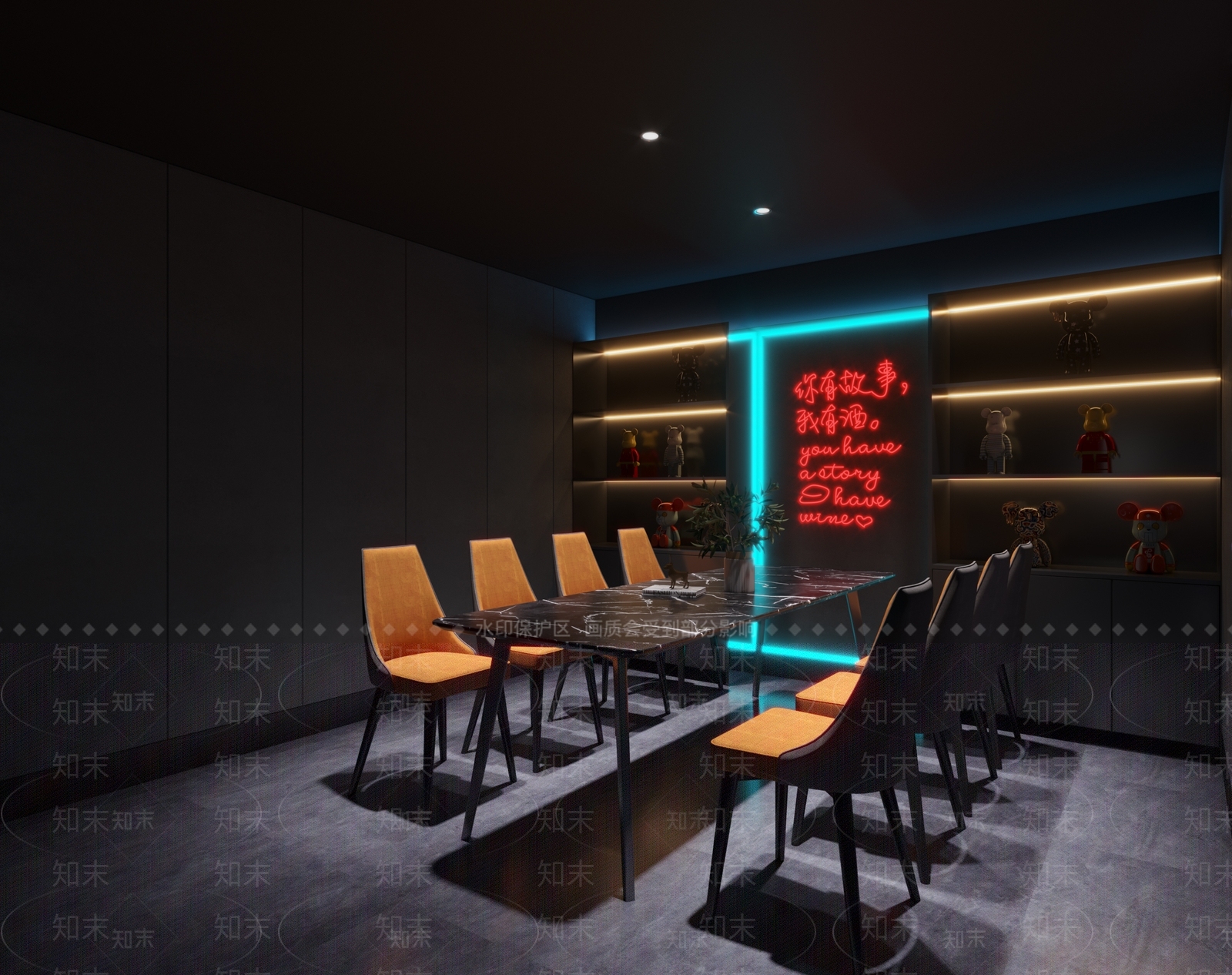 现代KTV包间3D模型下载【ID:1117545064】