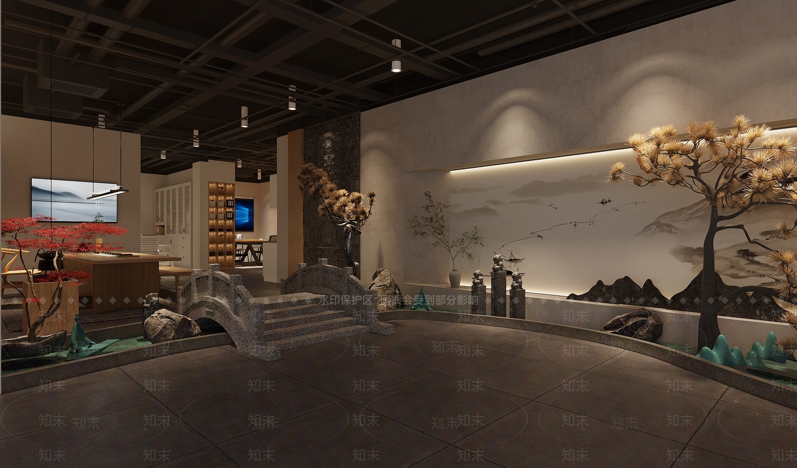 新中式茶馆3D模型下载【ID:1117559075】