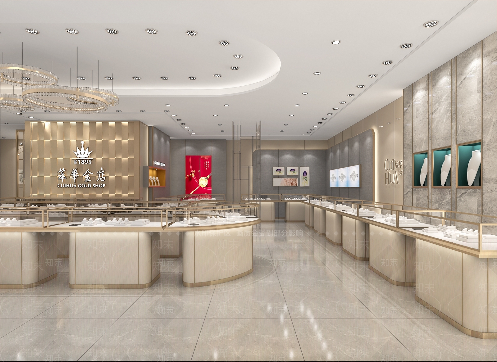 现代珠宝店3D模型下载【ID:1117560585】