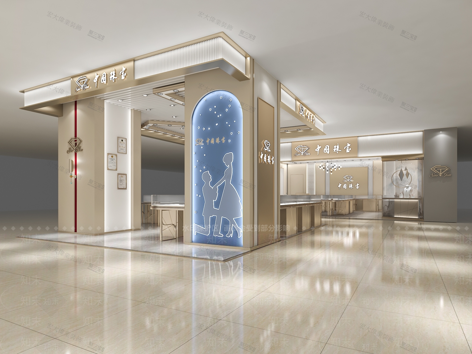 现代珠宝店3D模型下载【ID:1117561691】