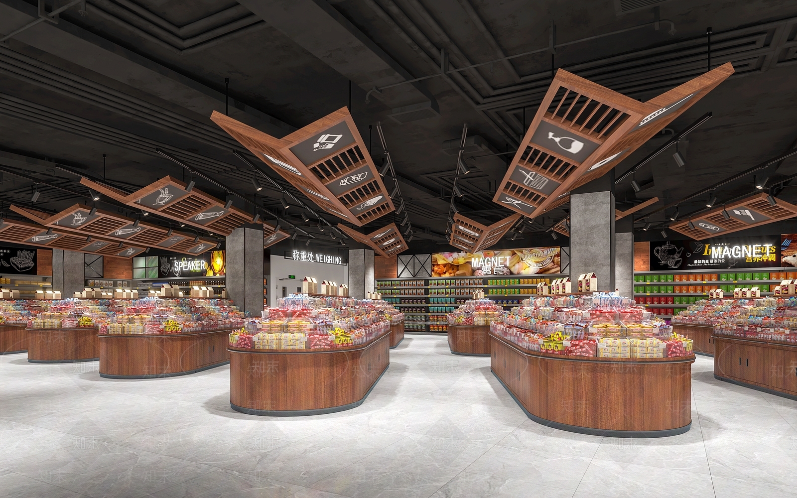 工业风商场3D模型下载【ID:1117563140】