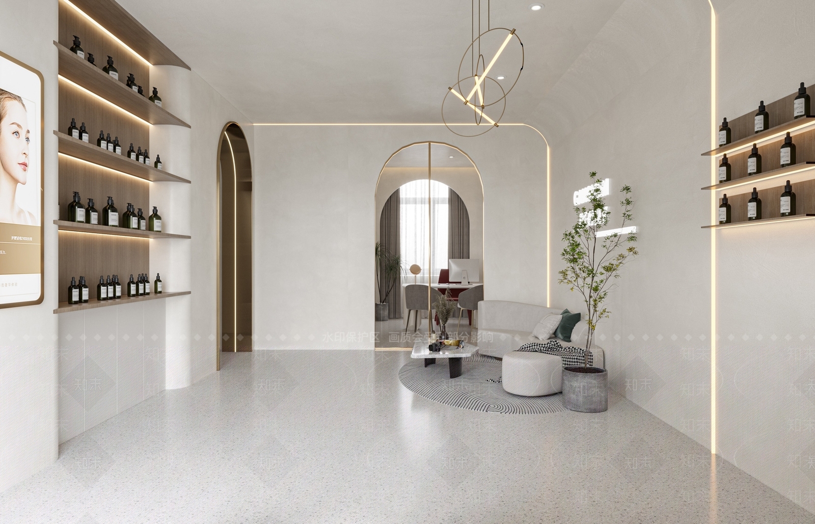 侘寂美容院3D模型下载【ID:1117563242】