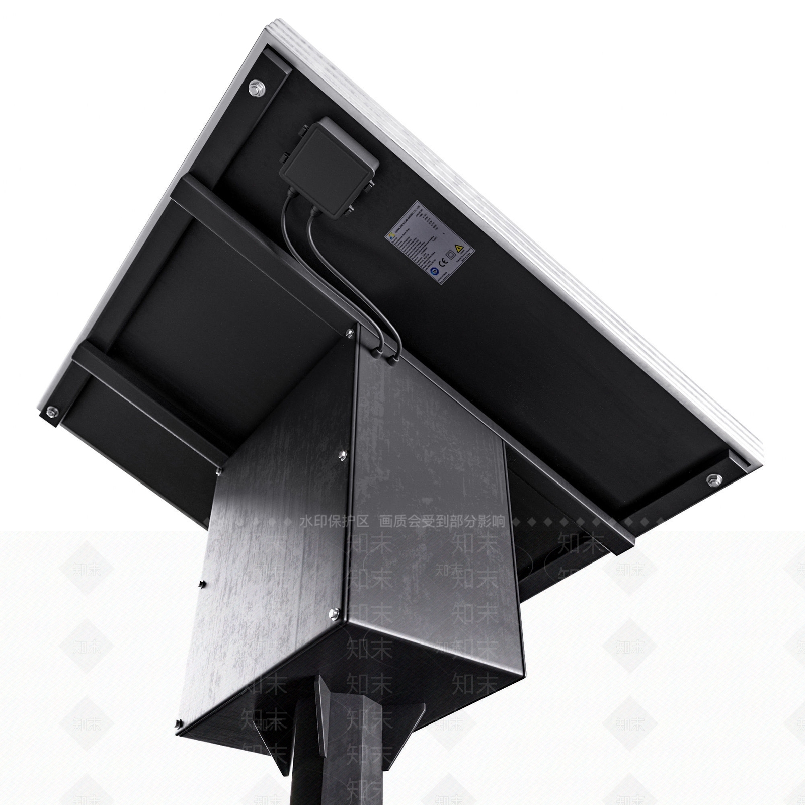 现代太阳能路灯3D模型下载【ID:1117565930】