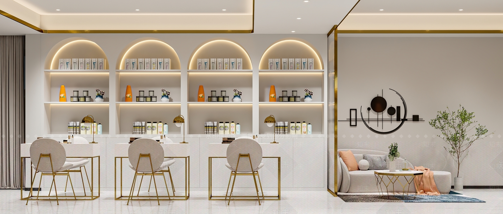 现代美甲店3D模型下载【ID:1117578024】