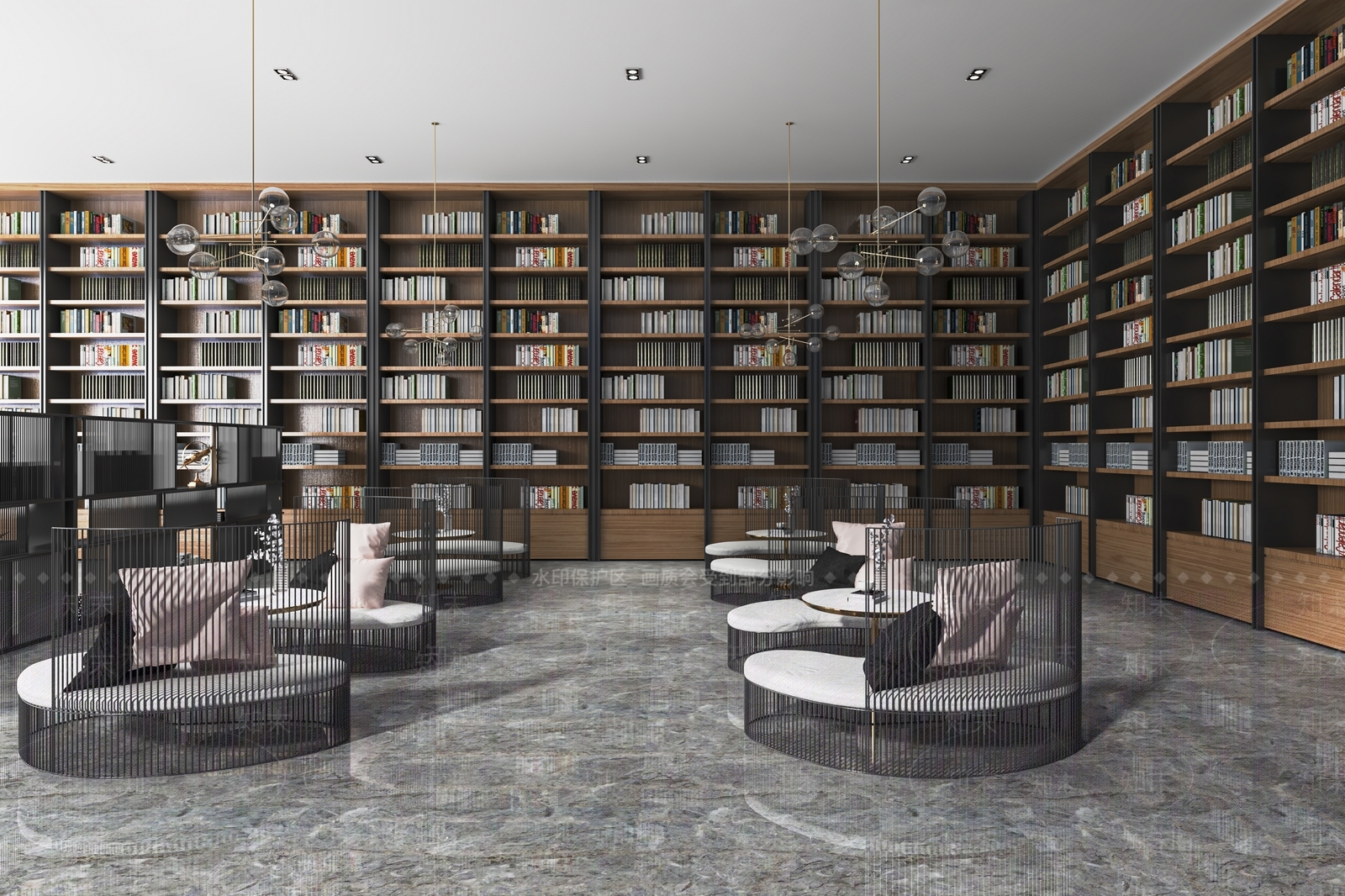 现代图书馆SU模型下载【ID:1117598967】