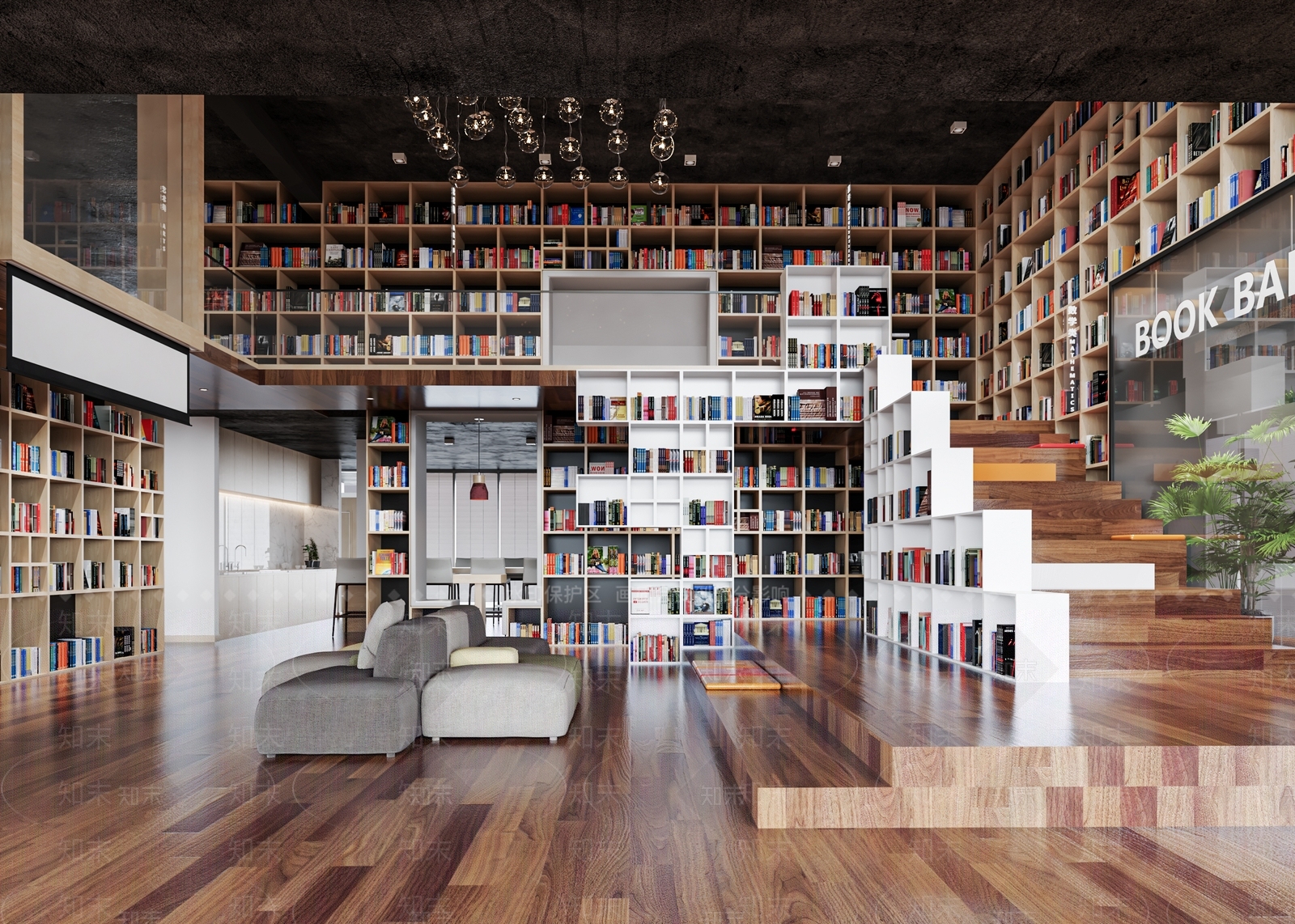 现代图书馆SU模型下载【ID:1117598989】