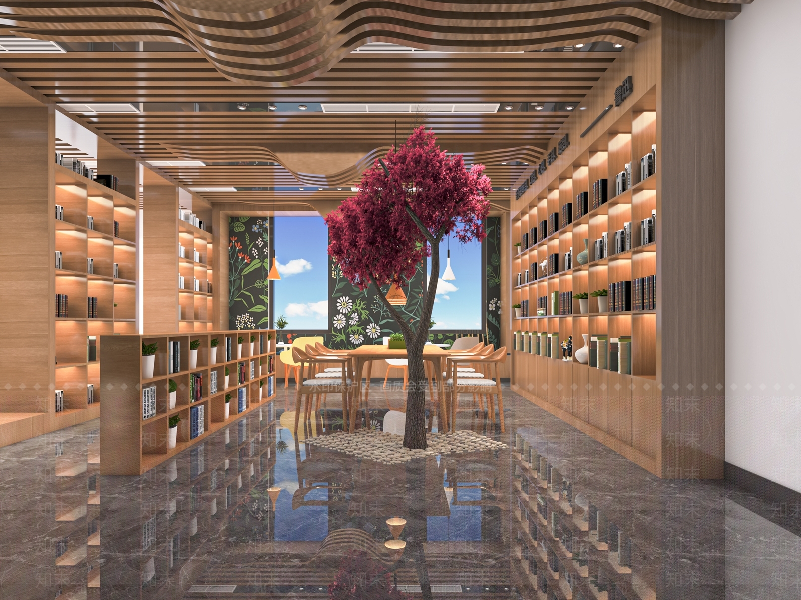 现代图书馆SU模型下载【ID:1117599113】