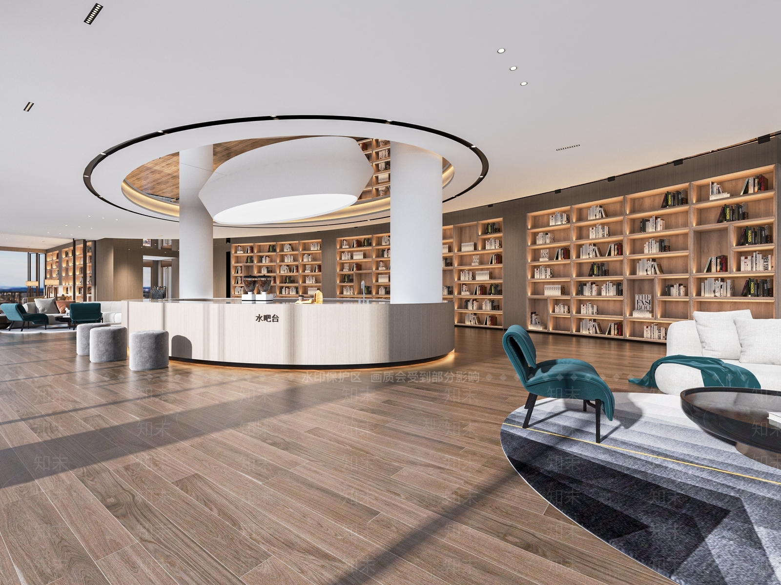 现代图书馆SU模型下载【ID:1117599144】