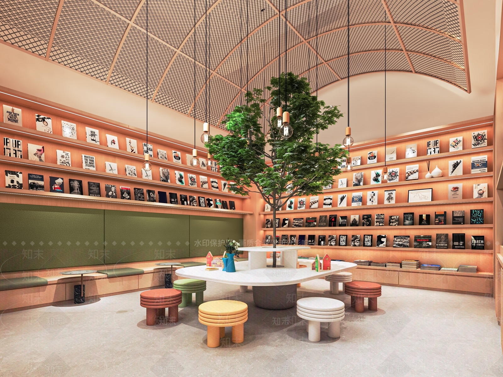 现代图书馆SU模型下载【ID:1117599495】