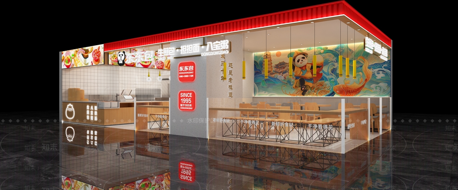 现代东东包快餐店3D模型下载【ID:1117622088】