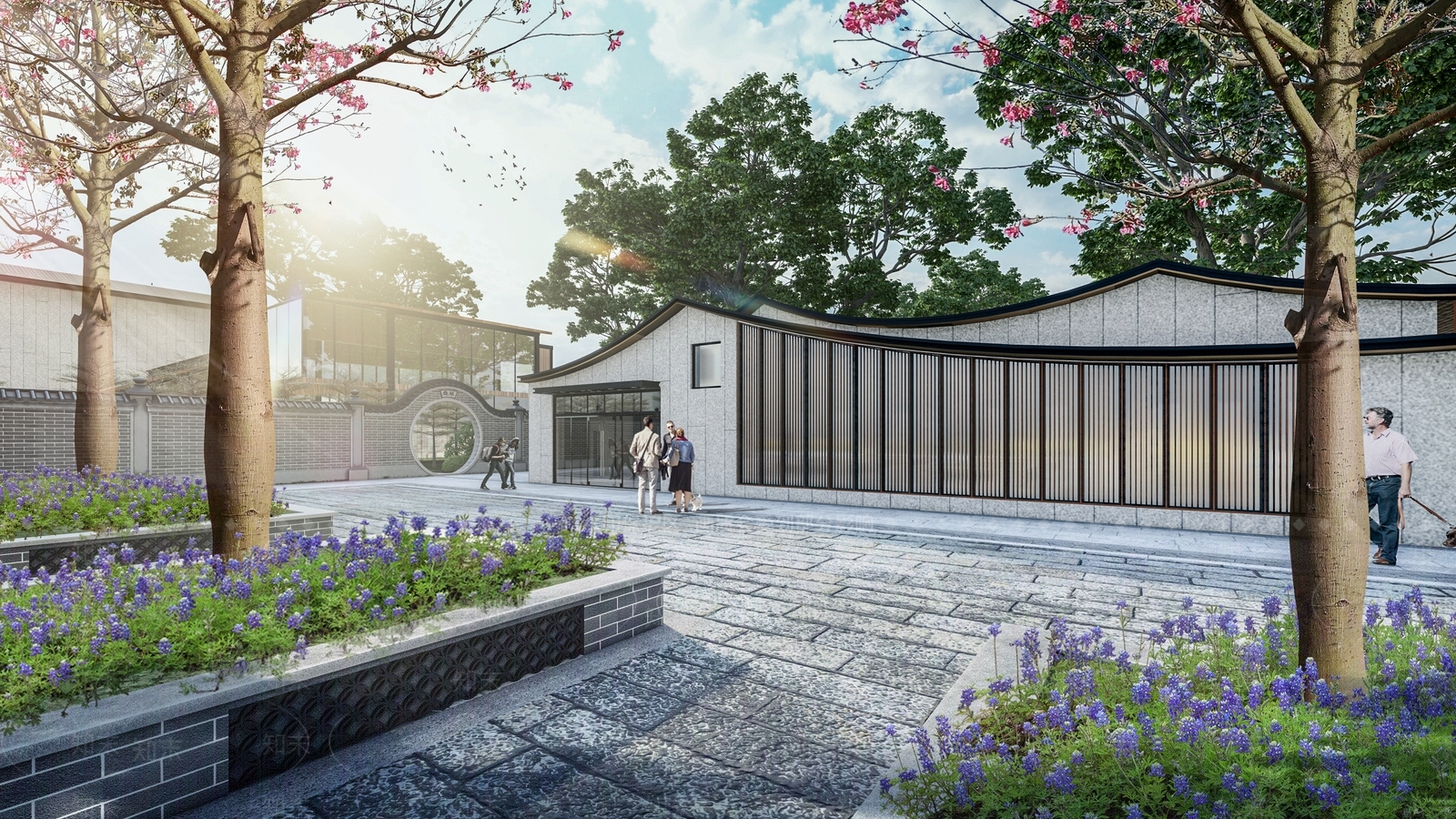 新中式景观小建筑SU模型下载【ID:1117626035】