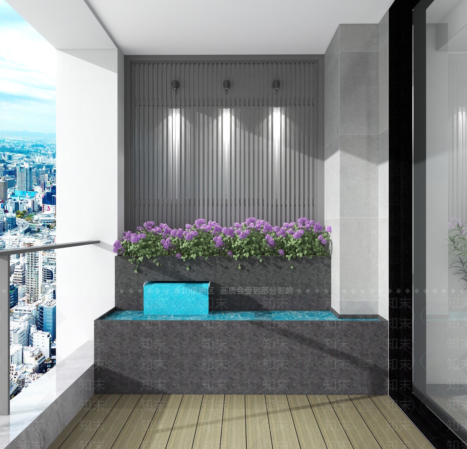 现代家居阳台SU模型下载【ID:1117634688】