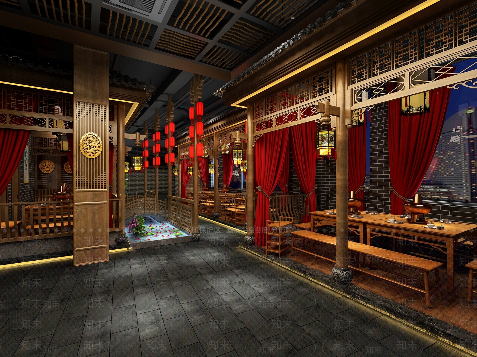 中式火锅店3D模型下载【ID:1118516209】