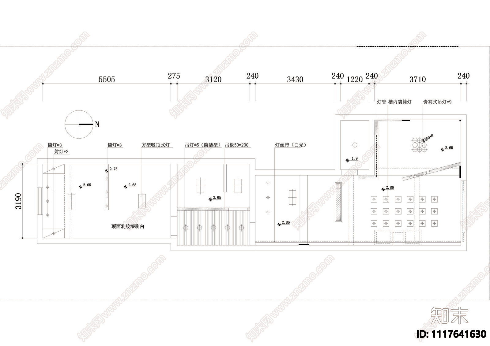 牙科诊所建筑装修图施工图cad施工图下载【ID:1117641630】