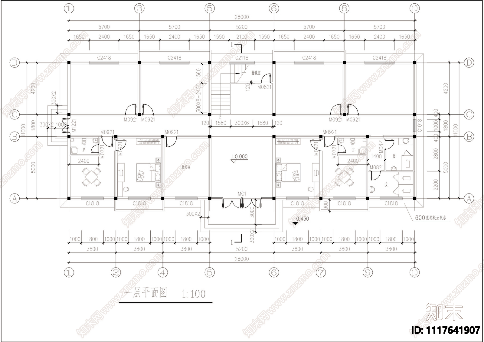 检查院拘留所建筑设计施工图cad施工图下载【ID:1117641907】