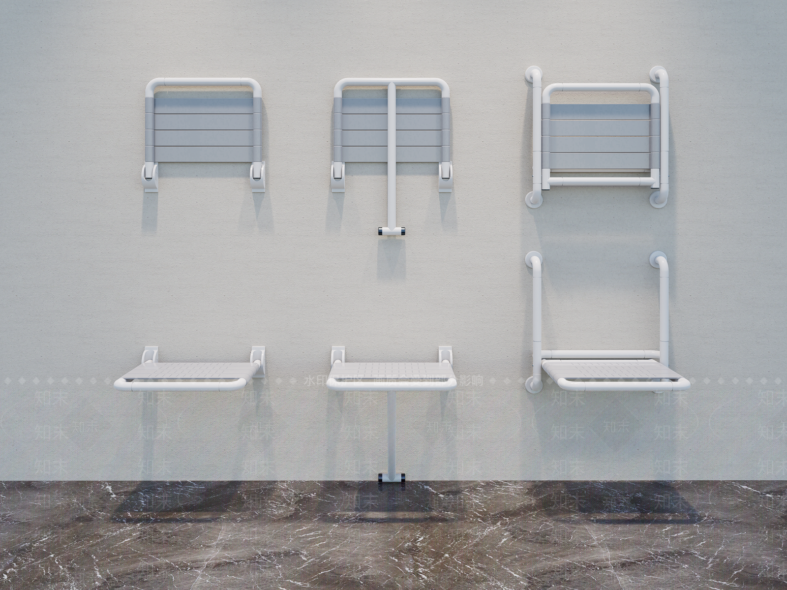 现代卫生间折叠凳SU模型下载【ID:1117653328】