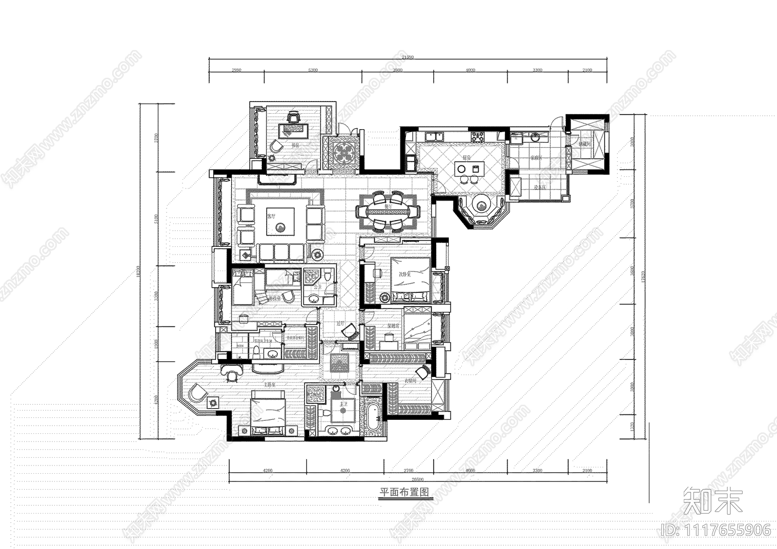 现代简约14套室内家装施工图施工图下载【ID:1117655906】