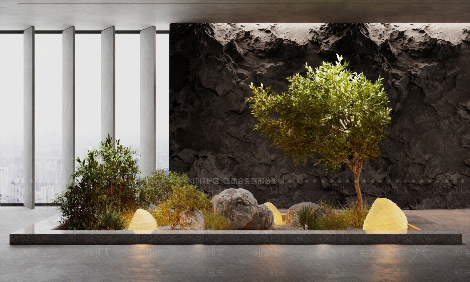 现代绿植景观3D模型下载【ID:1117661355】