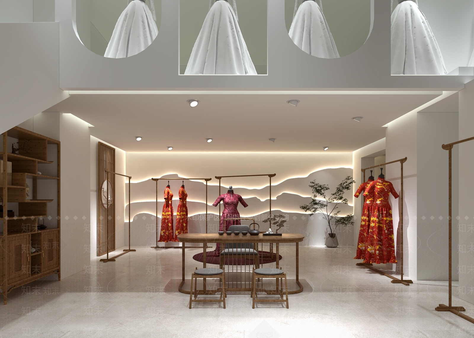 中式婚纱店3D模型下载【ID:1117667463】