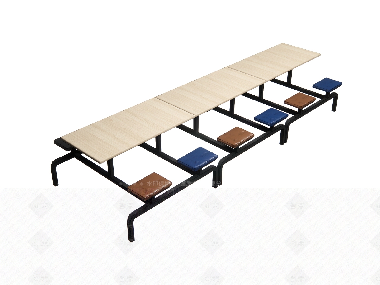 现代食堂餐桌椅SU模型下载【ID:1117668634】