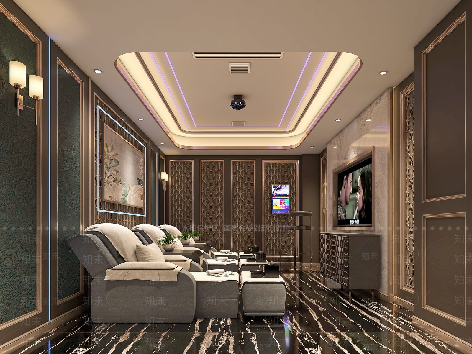 新中式足浴房3D模型下载【ID:1117685289】