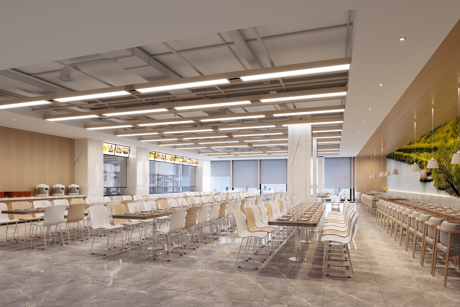 现代公司餐厅3D模型下载【ID:1117698312】