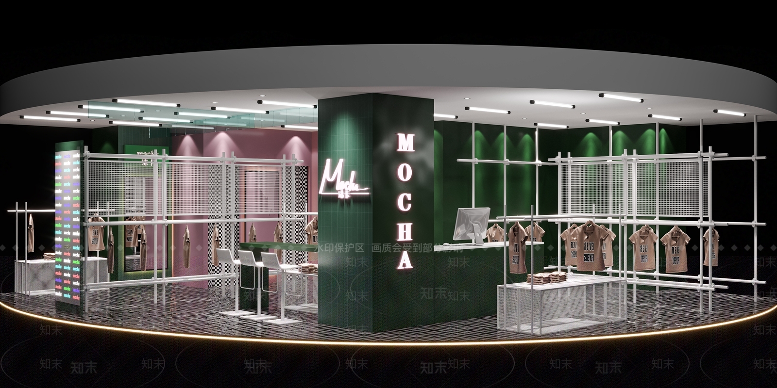 现代服装鞋店3D模型下载【ID:1117704044】