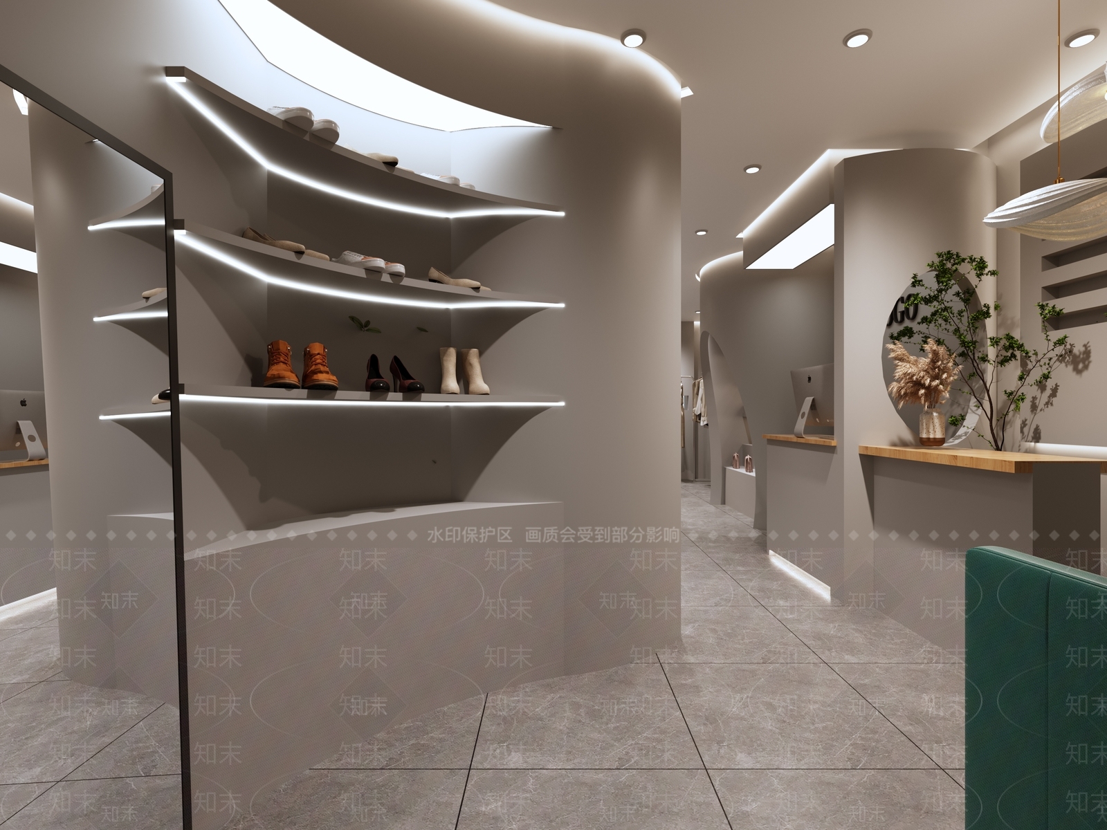 现代服装店3D模型下载【ID:1117755044】