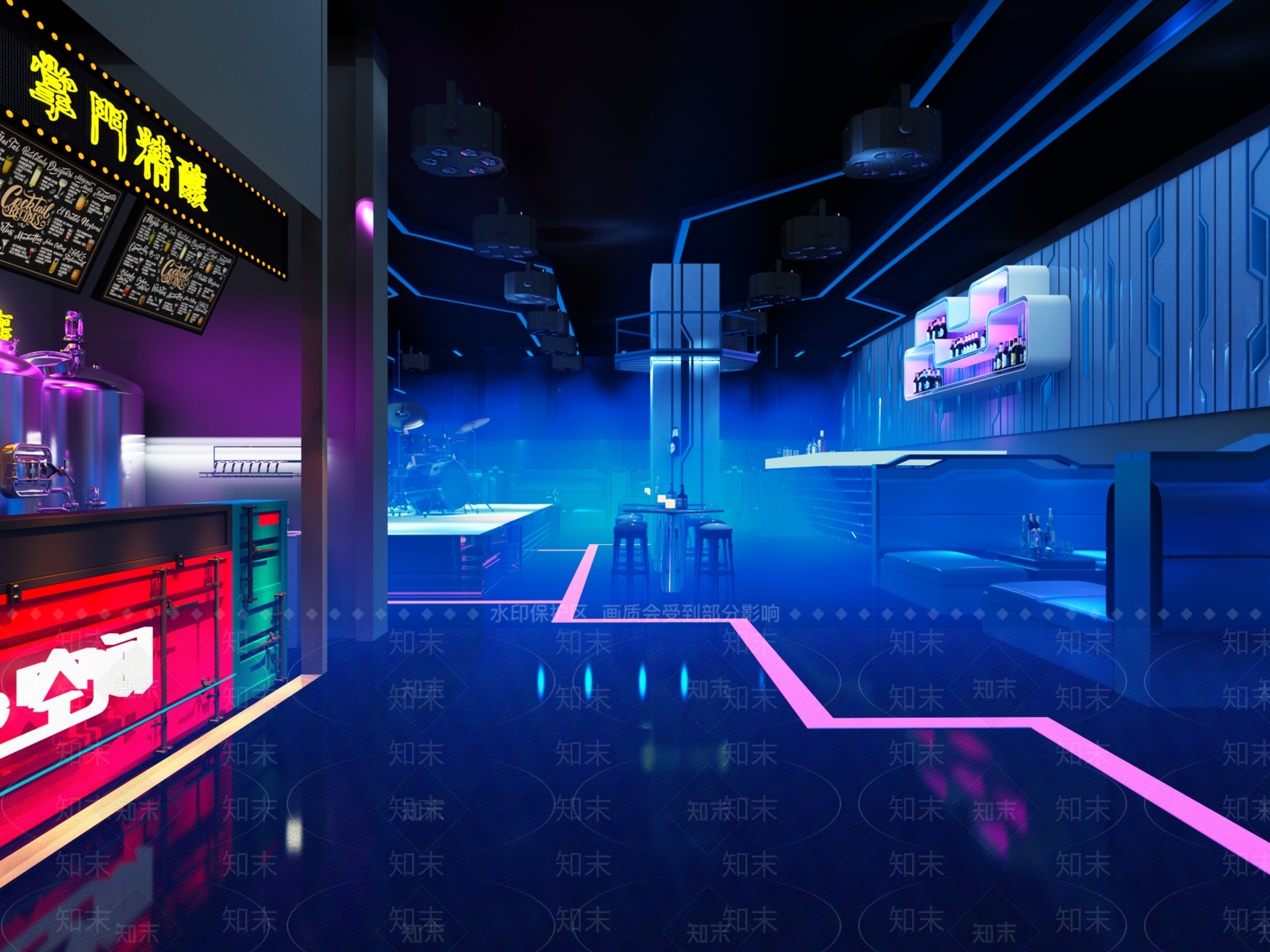 工业风酒吧3D模型下载【ID:1117722255】