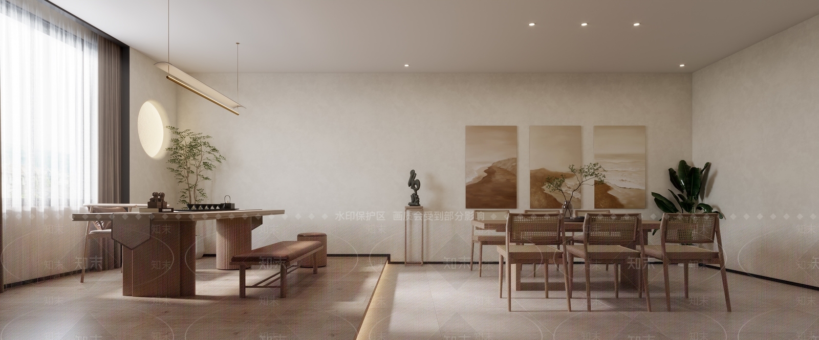 侘寂品茶休闲区3D模型下载【ID:1117726962】