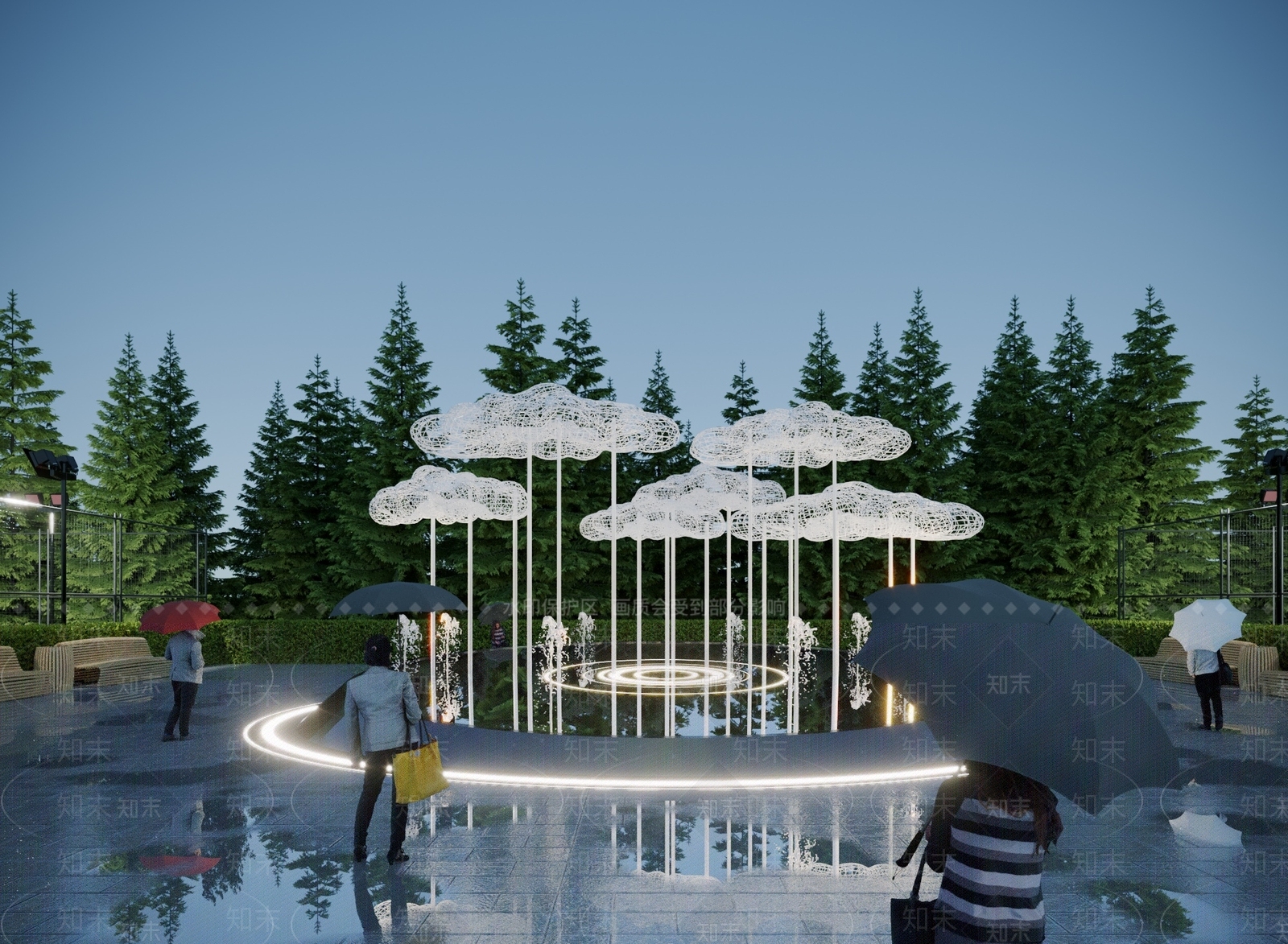 现代广场雕塑3D模型下载【ID:1117730779】