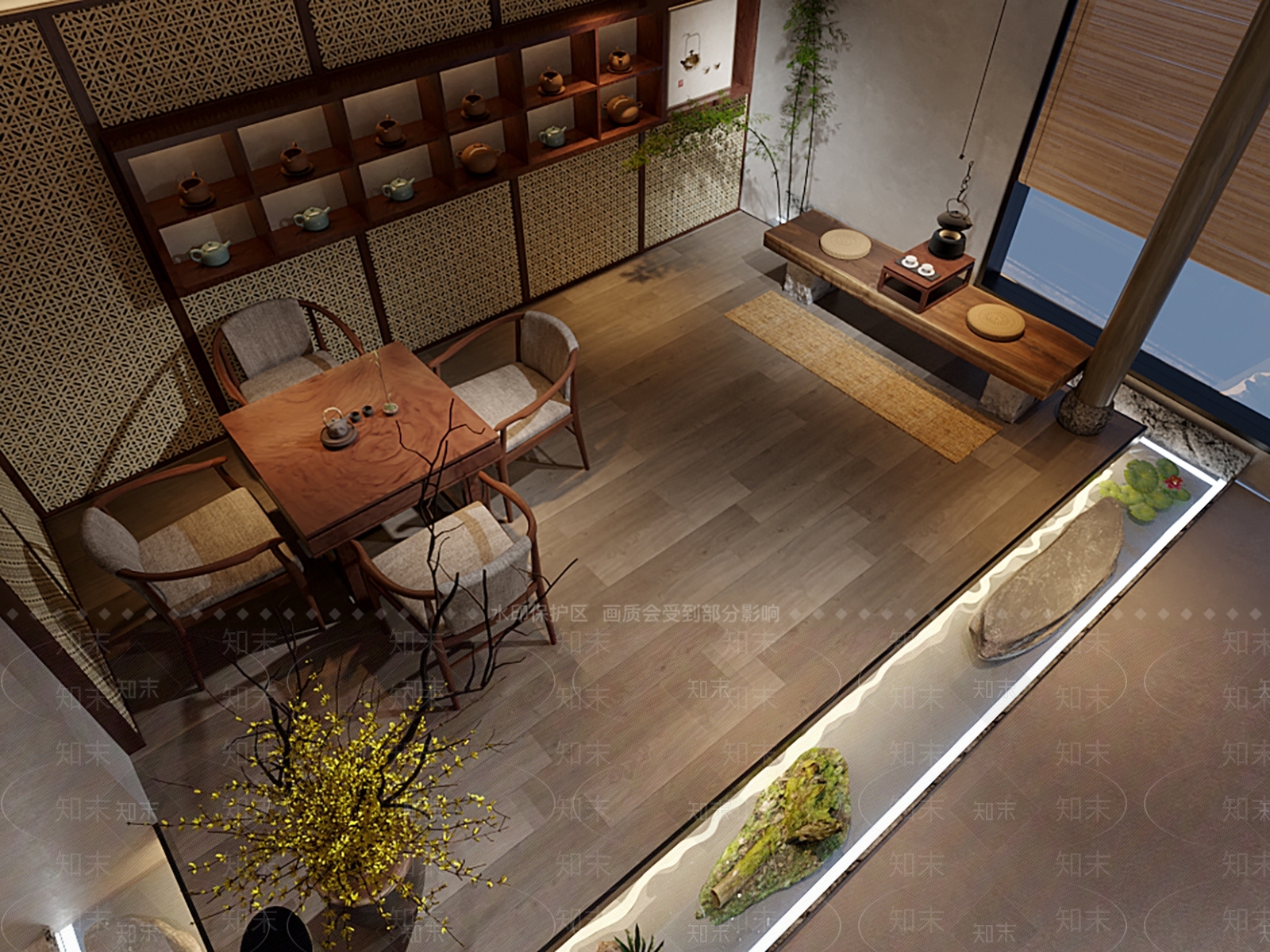 新中式棋牌室3D模型下载【ID:1117745060】
