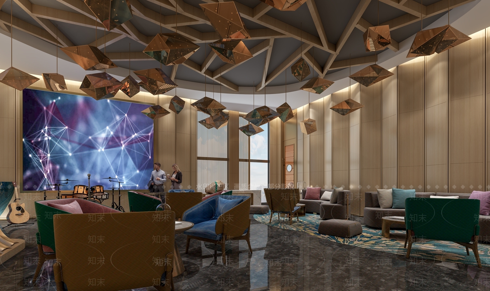 现代酒吧大厅3D模型下载【ID:1117746310】
