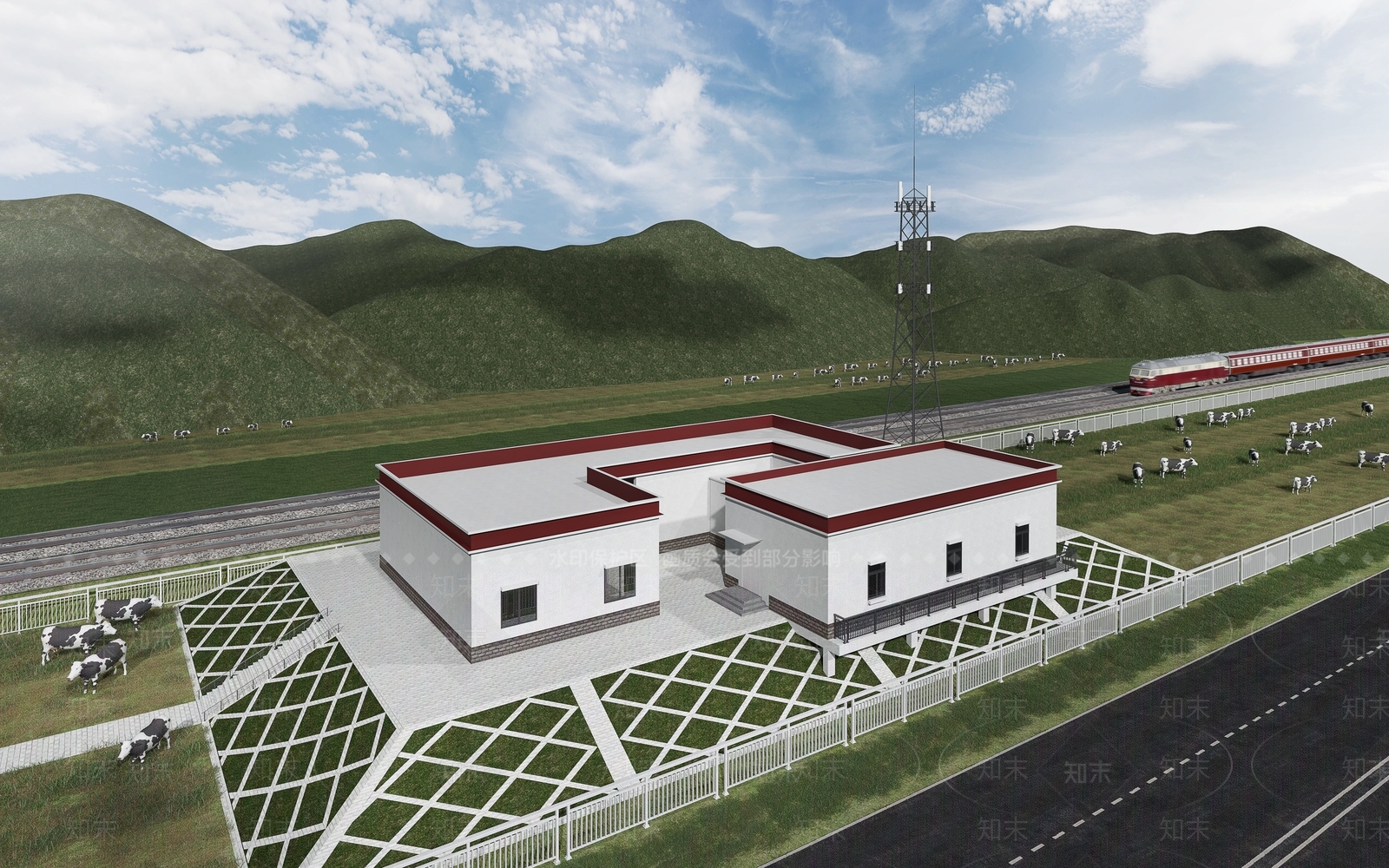 现代藏族地区信号塔基站3D模型下载【ID:1117747722】