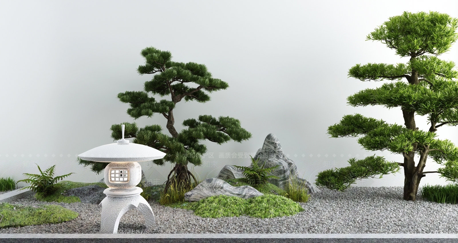 新中式假山小品组合3D模型下载【ID:1117751080】