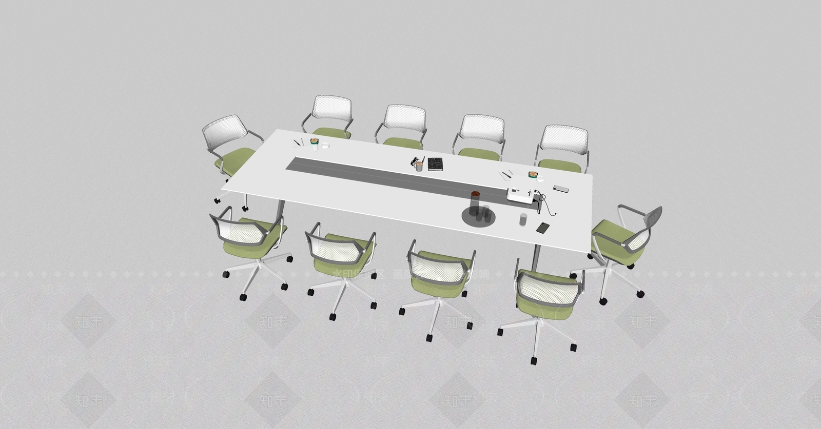 现代会议桌SU模型下载【ID:1117758230】