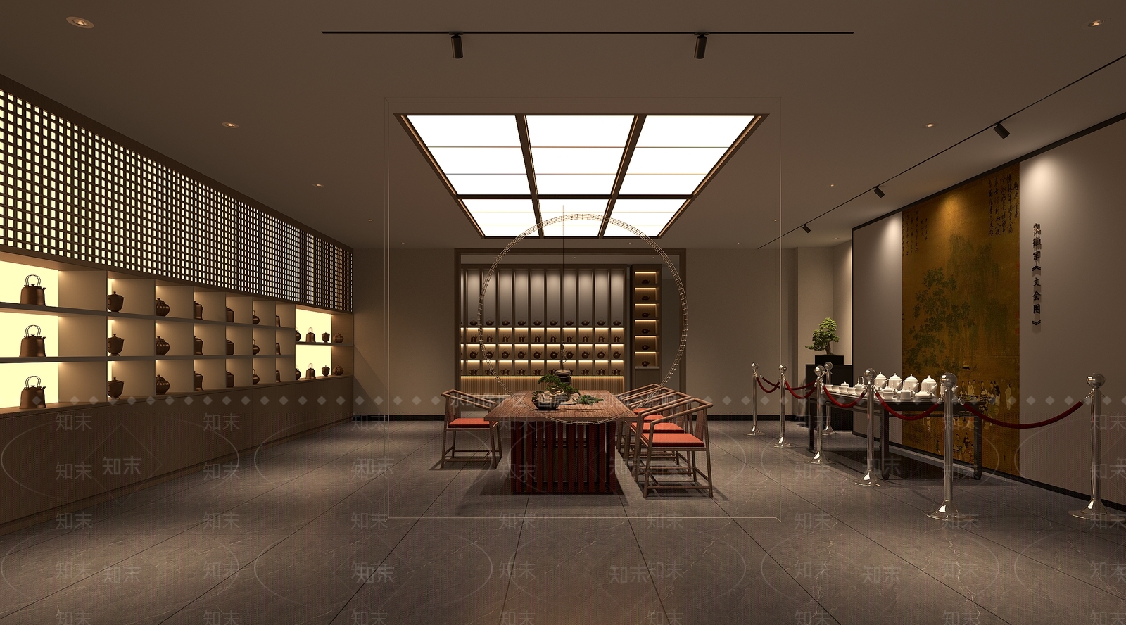 新中式茶文化博物馆3D模型下载【ID:1117778760】