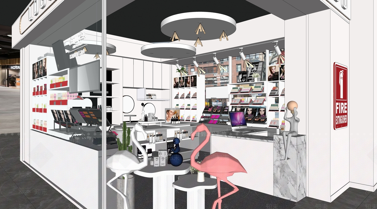 现代美妆店SU模型下载【ID:1117783313】