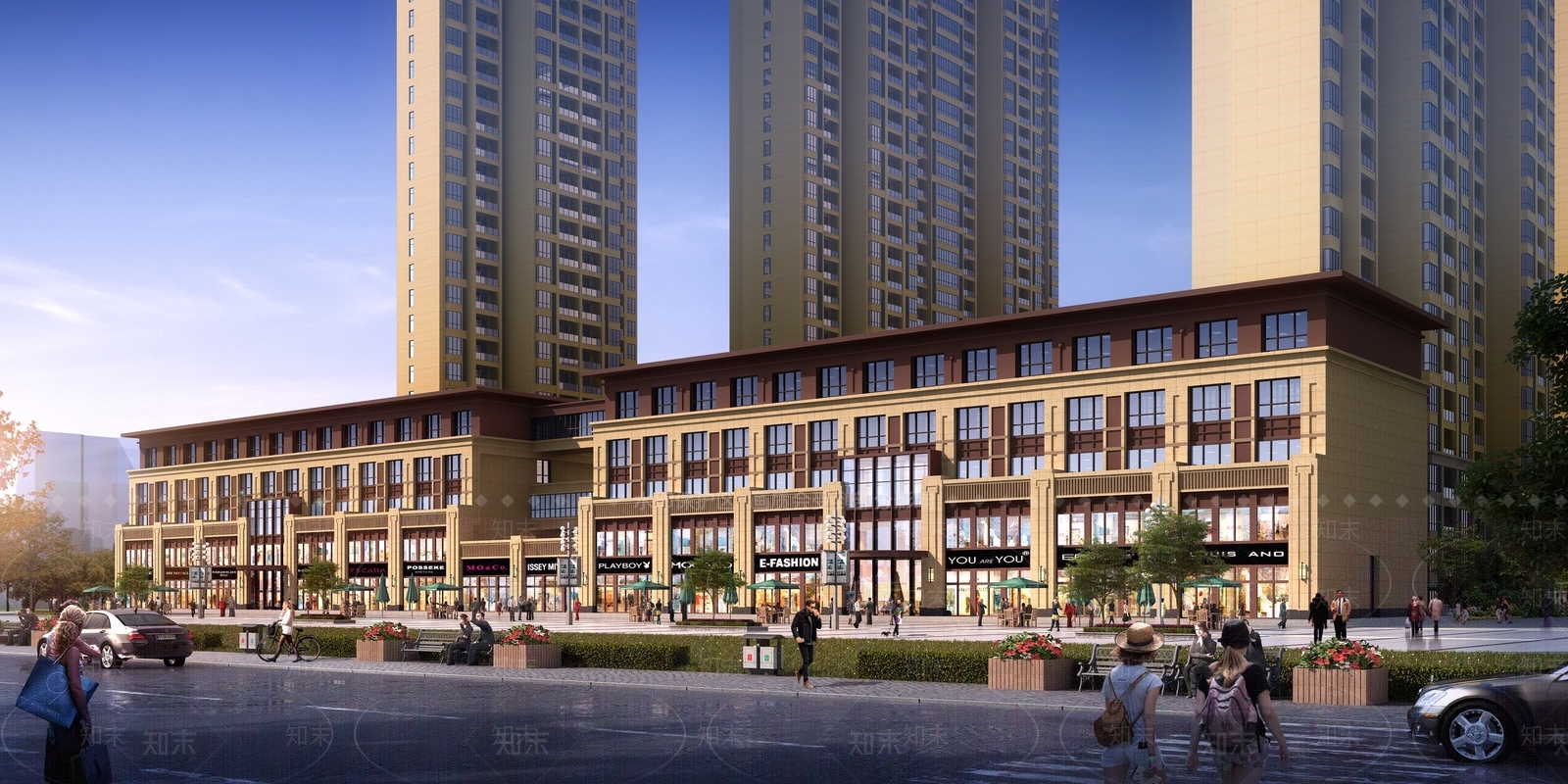 新古典商业街3D模型下载【ID:1117784412】