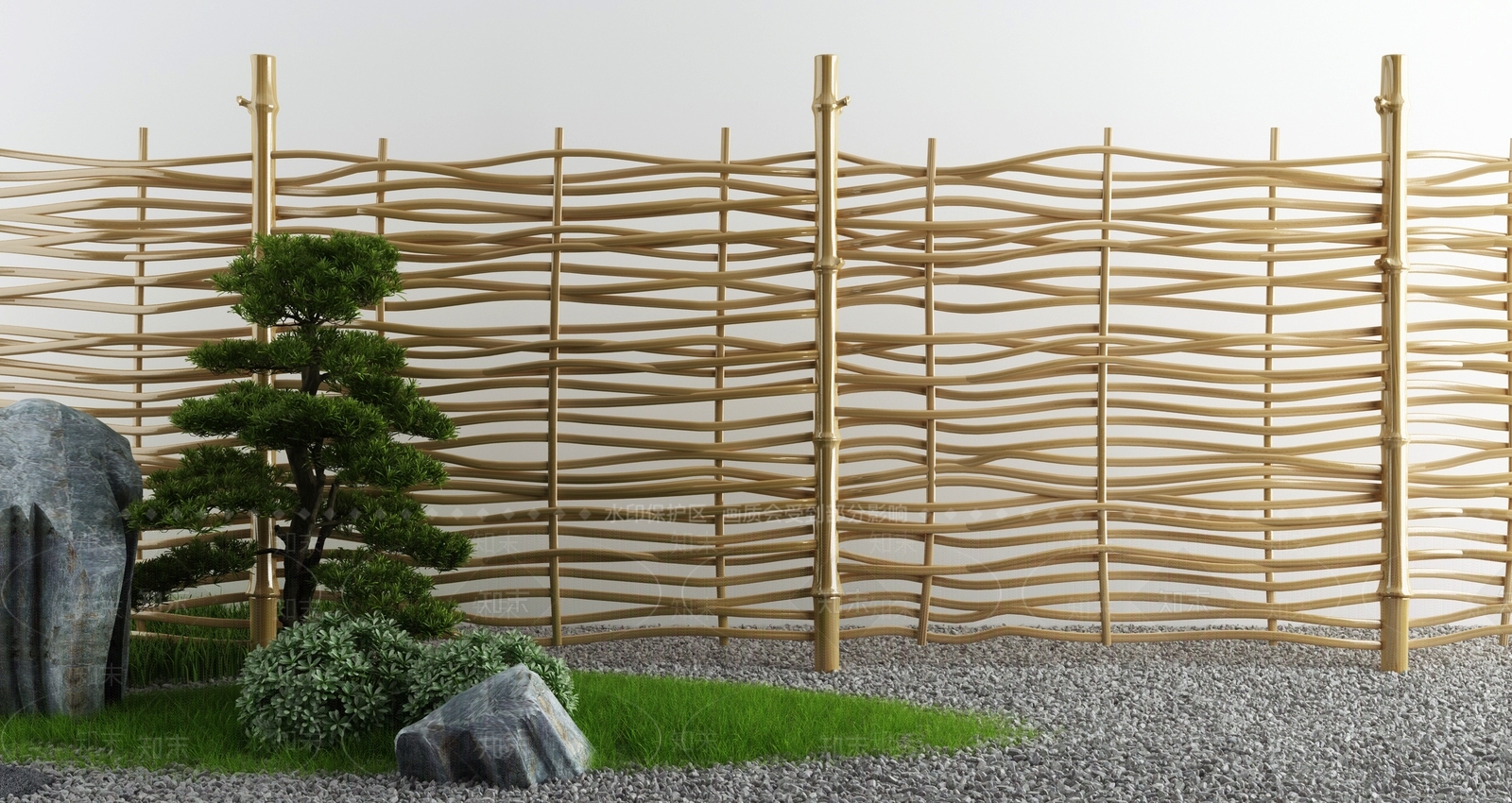新中式庭院景观小品3D模型下载【ID:1117784878】