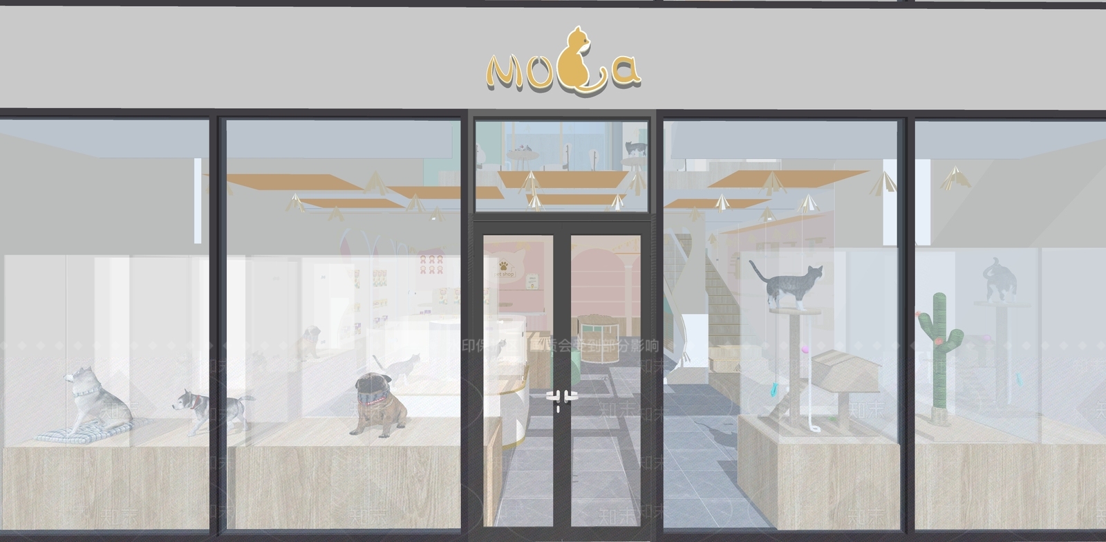 现代宠物店SU模型下载【ID:1117803997】