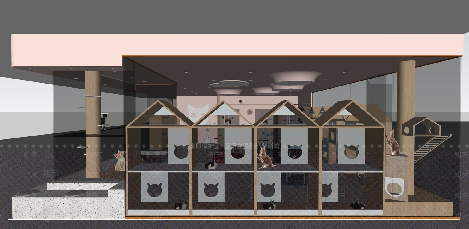 现代宠物店SU模型下载【ID:1117804131】
