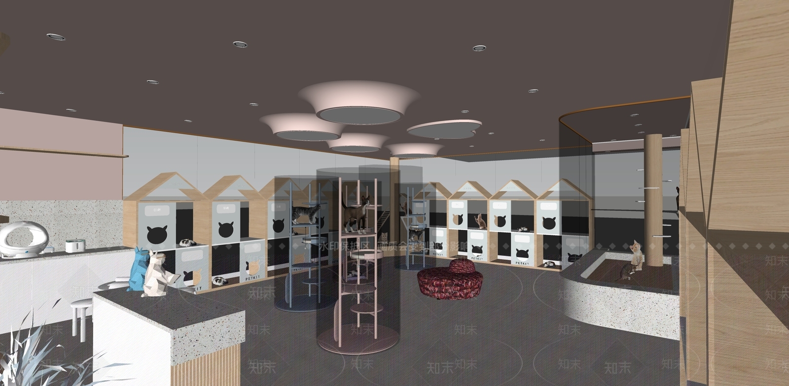 现代宠物店SU模型下载【ID:1117804131】