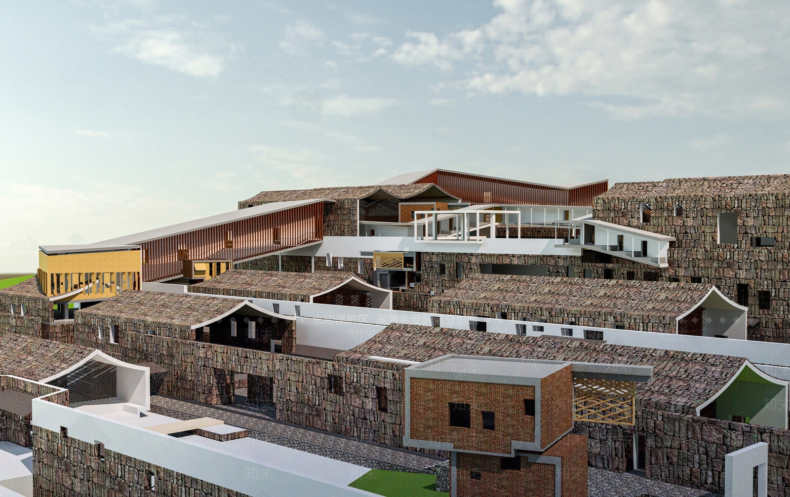 现代山地博物馆SU模型下载【ID:1117812035】