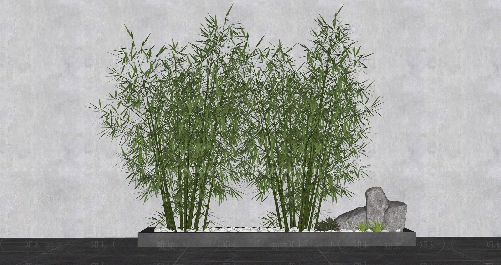 现代竹子SU模型下载【ID:1117817765】